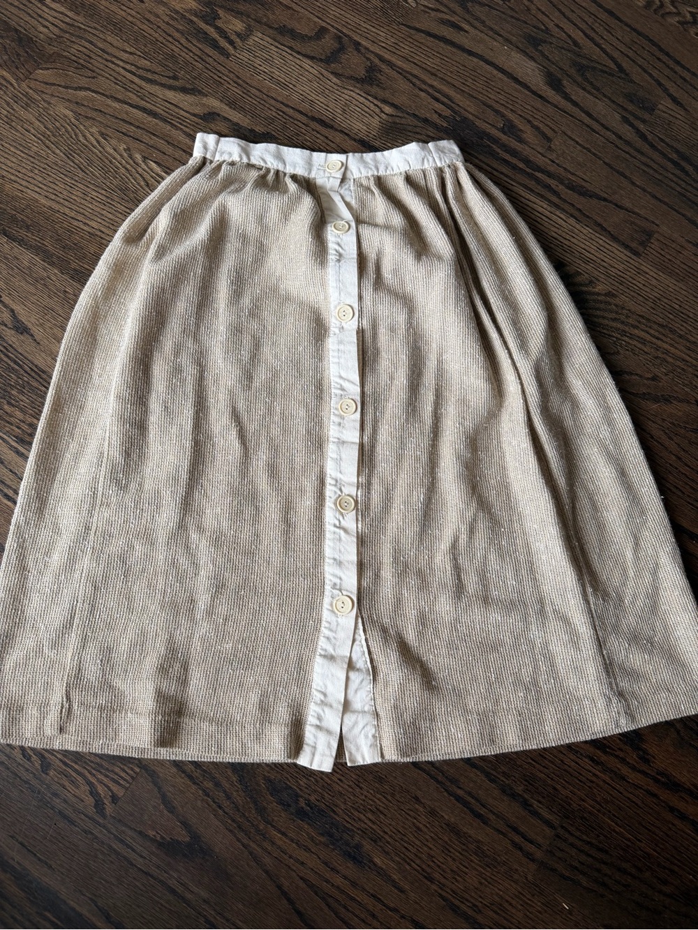 Vintage Unique Button-Front A-Line Skirt